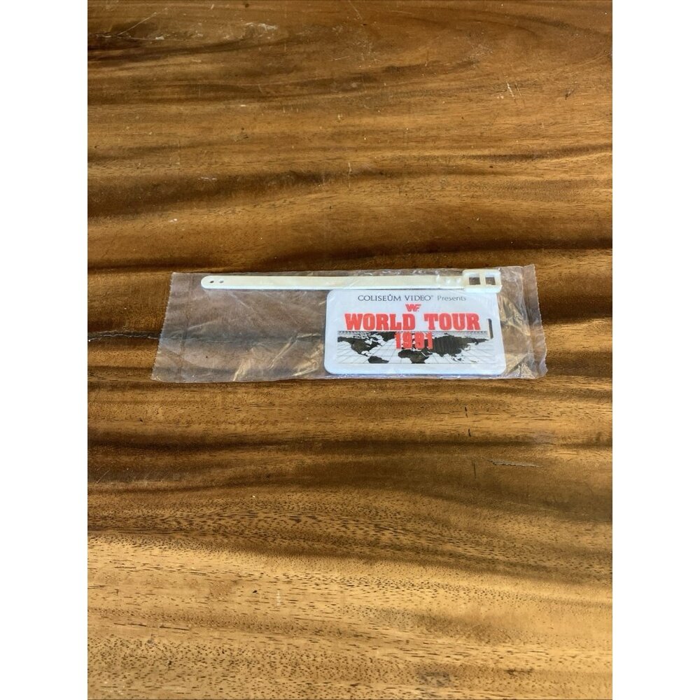 WWF Coliseum Video Luggage Tag World Tour 1991 New / Sealed